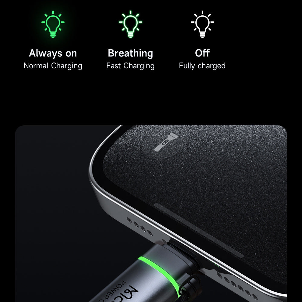 USB-C to Lightning McDodo OT-2590 Power Off Adapter, Black