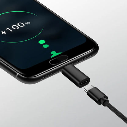 USB-C - Lightning / microUSB / USB-A Daten- und Ladeadapter Techsuit A19 TriFlashX 3in1, Schwarz