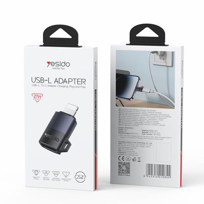 USB-C - Lightning Daten- und Ladeadapter Yesido GS27, Grau