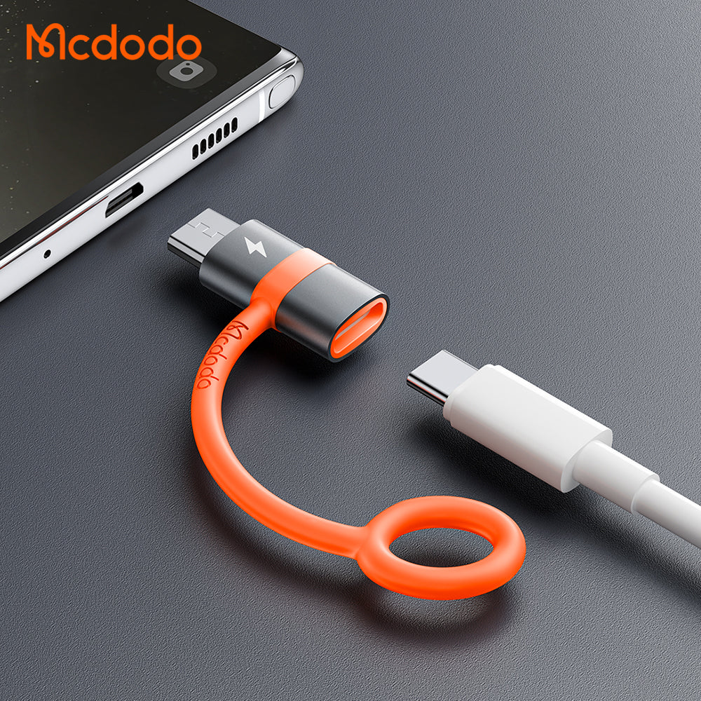 Adaptateur de données et de charge USB-C - microUSB McDodo OT-3820, Gris