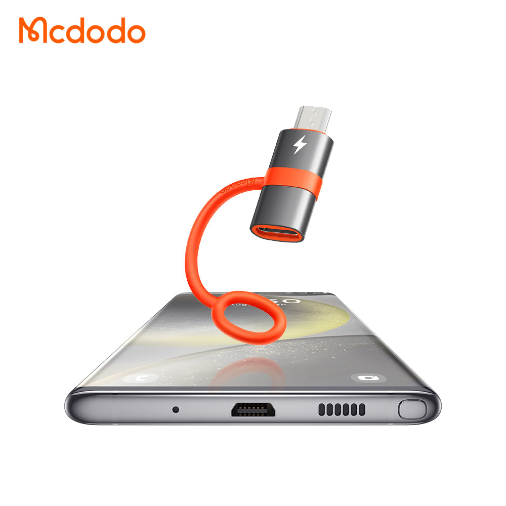Adaptateur de données et de charge USB-C - microUSB McDodo OT-3820, Gris