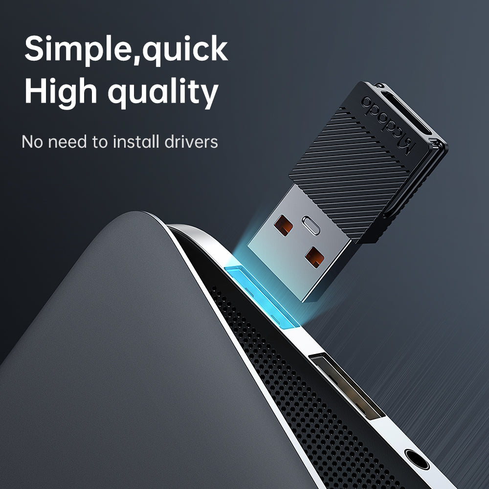 Adaptateur de Données et de Chargement USB-C - USB-A McDodo OT-6970, Noir