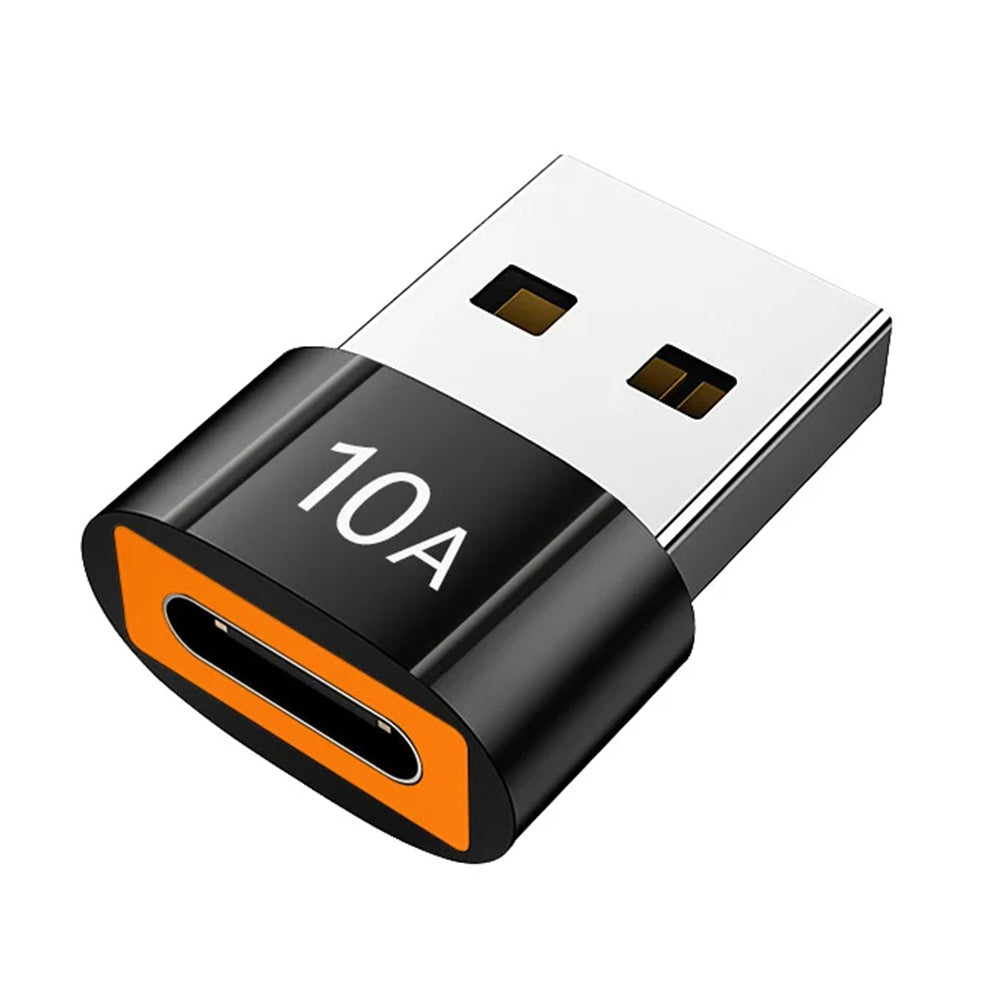 Adaptateur de Données et de Chargement USB-C - USB-A Techsuit A7 HyperPort, Noir Orange
