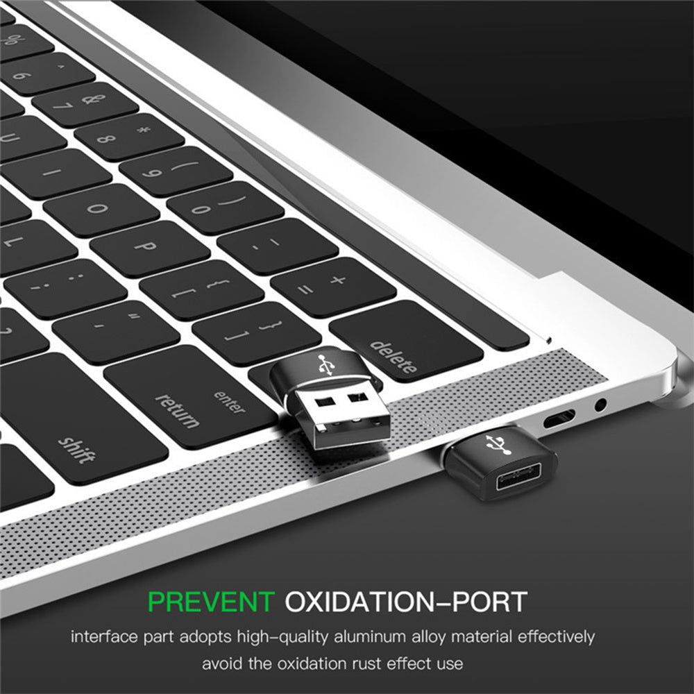 Adaptateur de Données et de Chargement USB-C - USB-A Techsuit, Noir