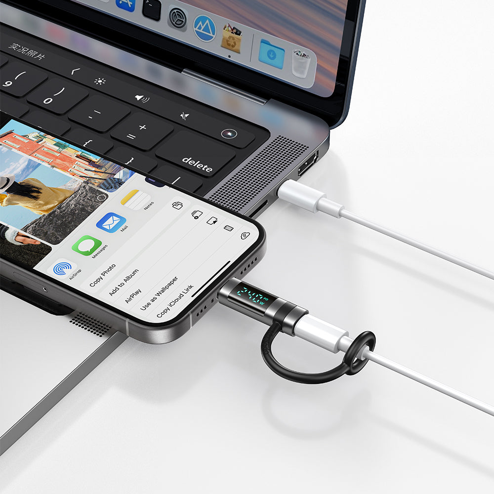 USB-C Daten- und Ladeadapter - USB-C McDodo OT-2620 Pigeon Display, Schwarz