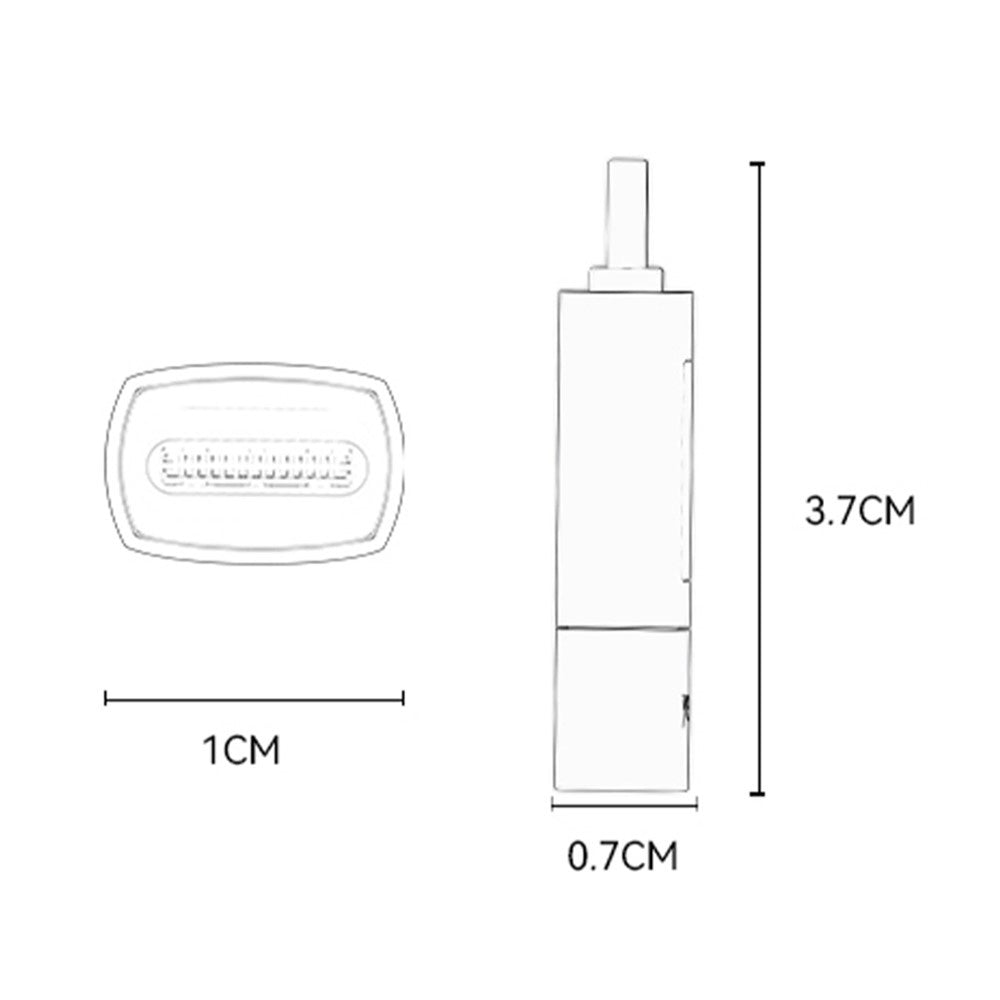 USB-C Daten- und Ladeadapter - USB-C Yesido GS24 Display, Grau