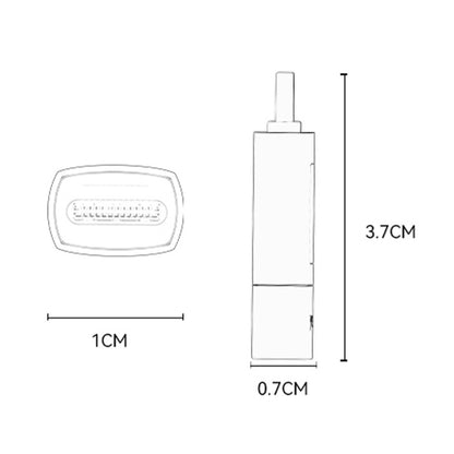 USB-C Daten- und Ladeadapter - USB-C Yesido GS24 Display, Grau