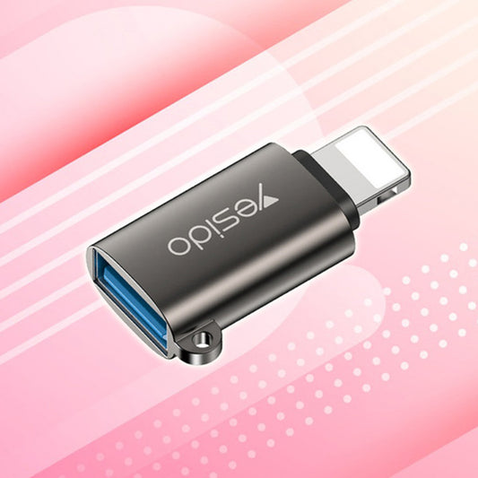 OTG Lightning - USB-A Adapter Yesido GS14, Schwarz