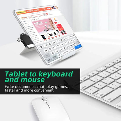 OTG-Adapter microUSB / USB-C - USB-A Techsuit A16 TwoVoltX, Schwarz