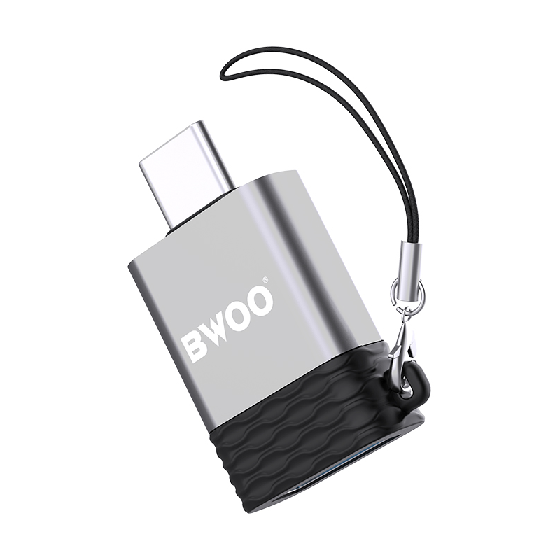 Adaptateur OTG USB-A - USB-C BWOO BZ-35, Gris