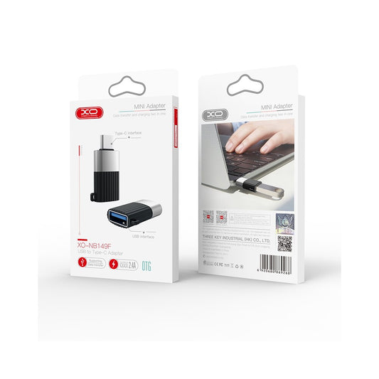 OTG Adapter USB-A - USB-C XO Design NB149-F, Schwarz