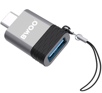 Adaptateur OTG USB-A - USB-C BWOO BZ-35, Gris