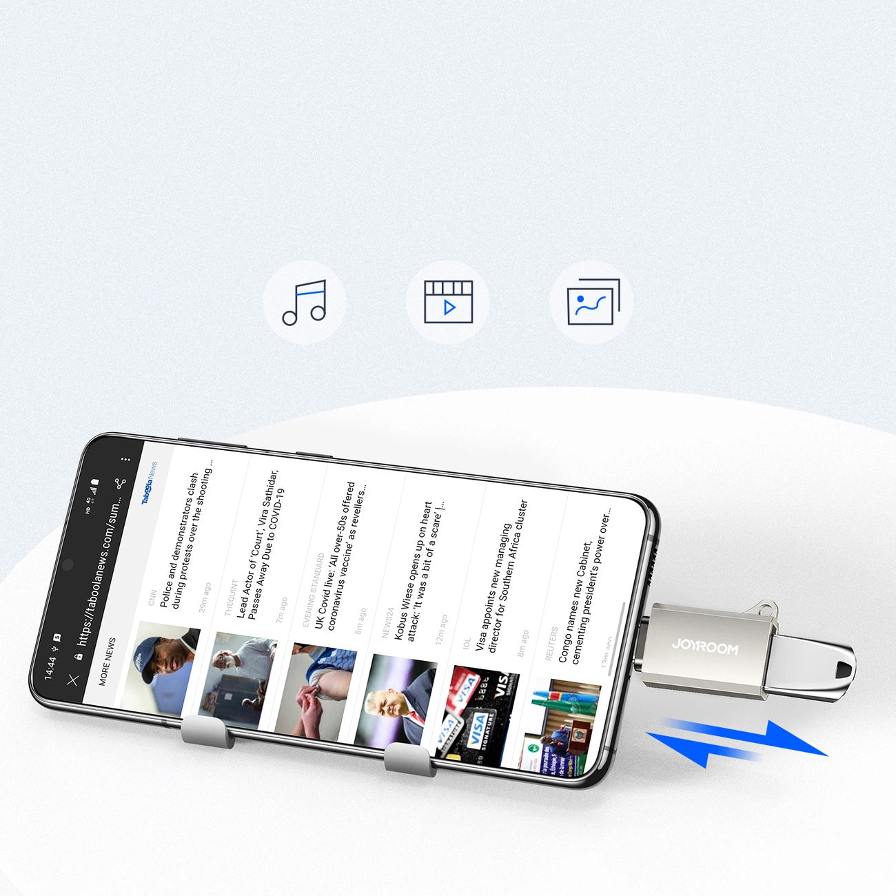 OTG Adapter USB-C - USB-A Joyroom S-H151, Silber