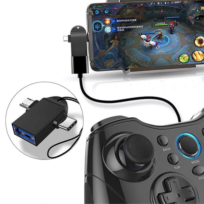 Adaptateur OTG microUSB / USB-C - USB-A Techsuit A15 AluCoreX, Noir