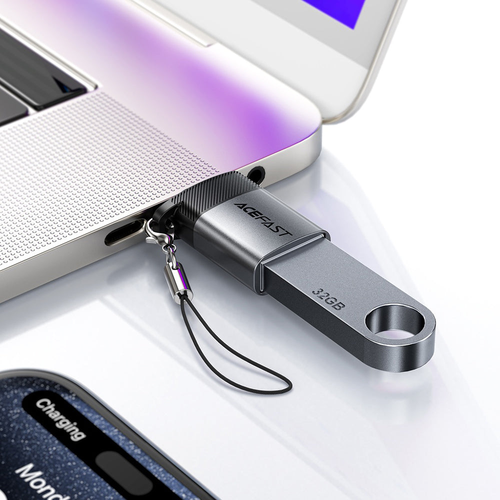 OTG Adapter USB-C - USB-A Acefast J7, Grau