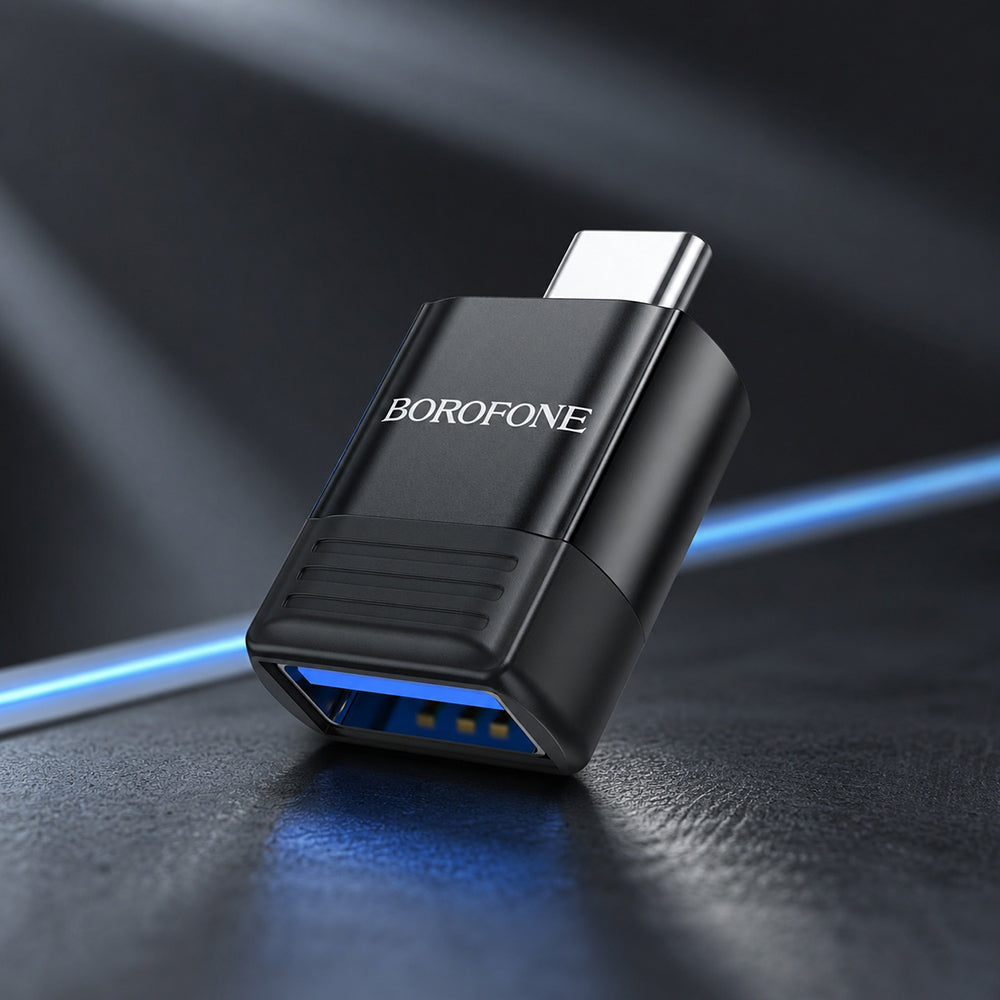 Adaptateur OTG USB-C - USB-A Borofone BV18, Noir