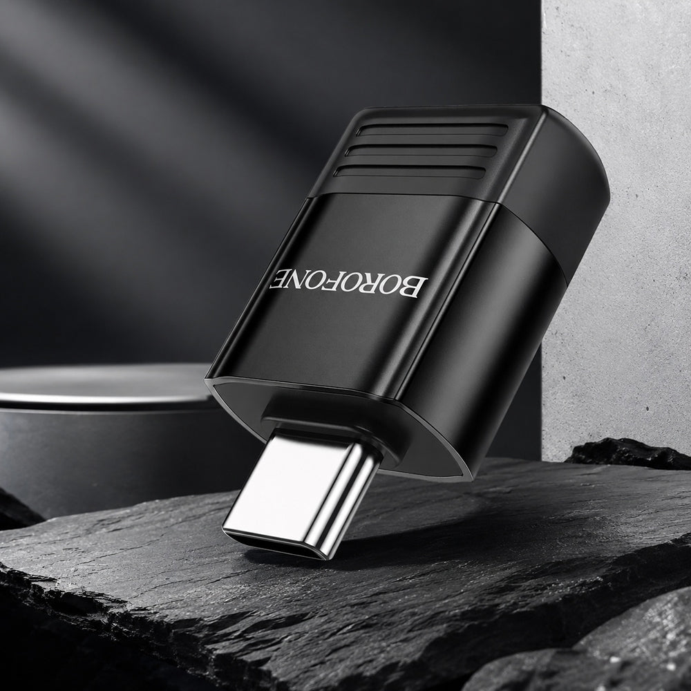 Adaptateur OTG USB-C - USB-A Borofone BV18, Noir