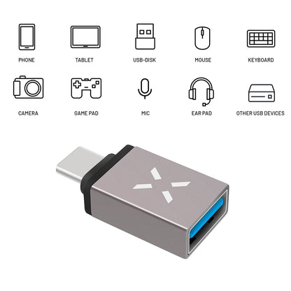 OTG Adapter USB-C - USB-A Fixed, Grau