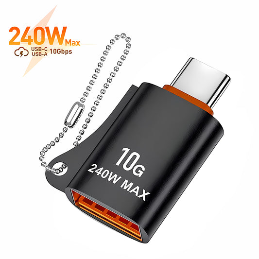 Adaptateur OTG USB-C - USB-A Techsuit A1 HyperPort, Noir Orange