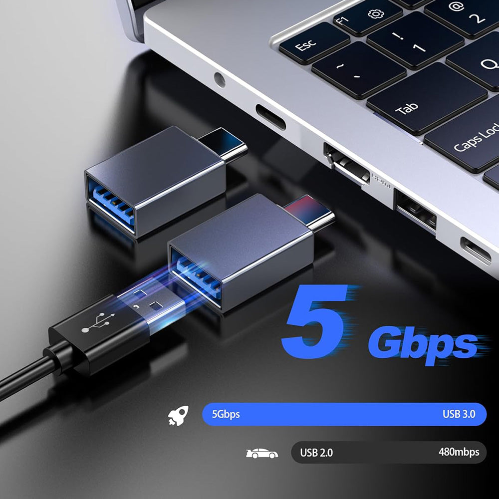 OTG Adapter USB-C - USB-A Techsuit A8 SlateVolt, Grau