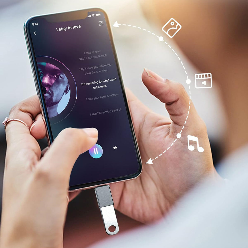 OTG Adapter USB-C - USB-A Techsuit A8 SlateVolt, Grau