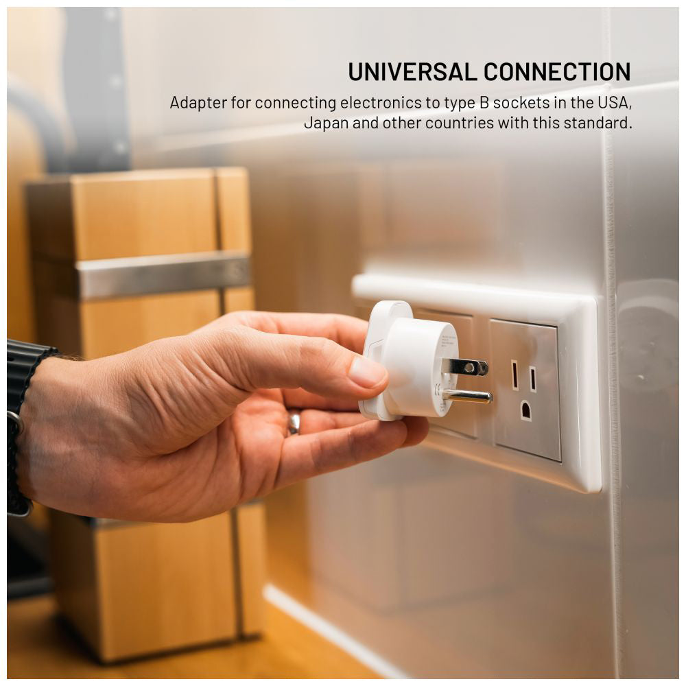 Fixed EU / UK / USA - US Network Adapter, White