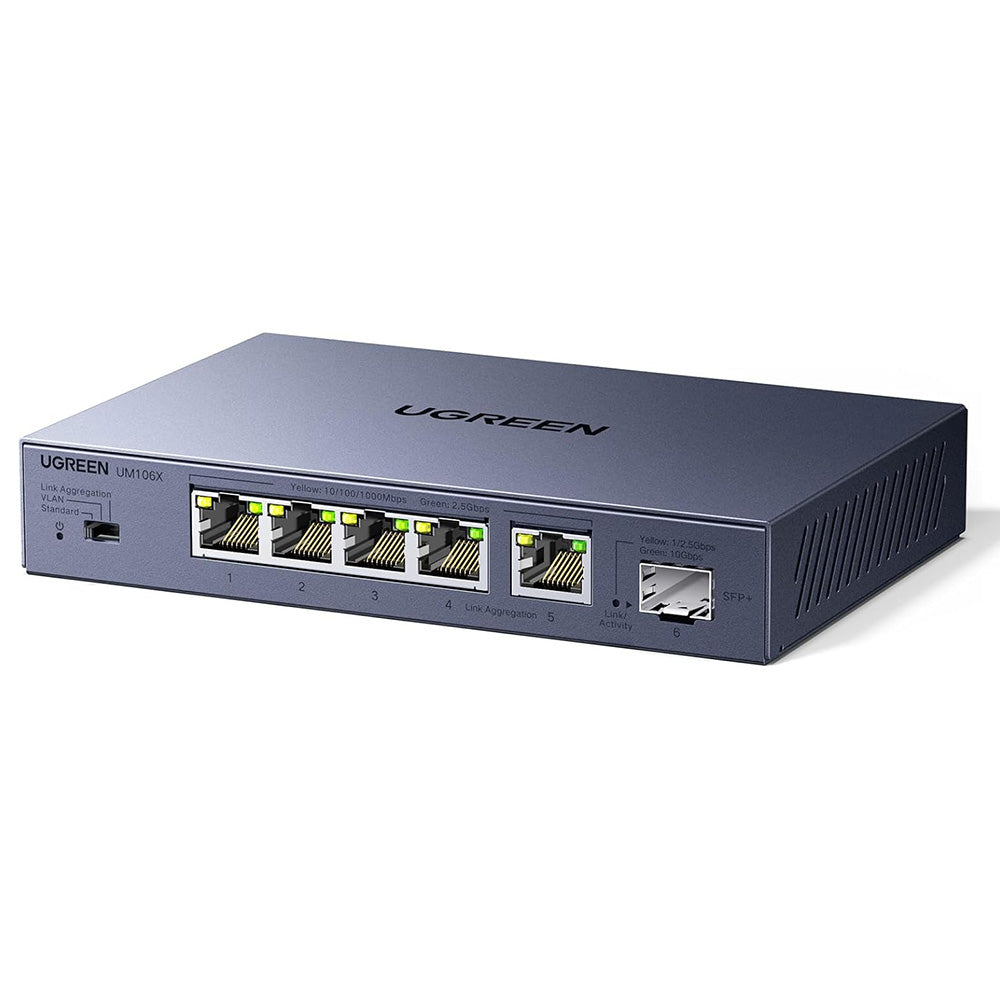 UGREEN Netzwerk-Switch 35048EU, 5 x RJ45, Grau