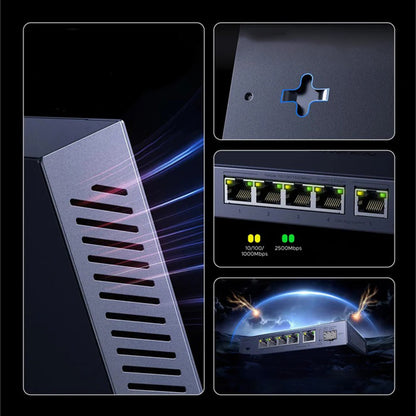 UGREEN Netzwerk-Switch 35048EU, 5 x RJ45, Grau