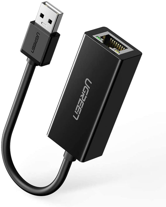 UGREEN CR110 Netzwerkkarte, RJ45, USB, Schwarz