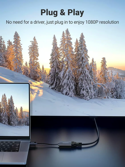 UGREEN CM611 Videoadapter (90813), HDMI - VGA, 1080P, Schwarz