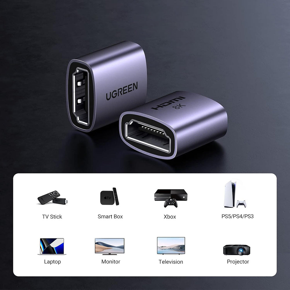 Adaptateur Vidéo UGREEN HD159 (90592), HDMI - HDMI, 8K, Gris