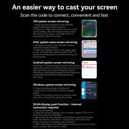 Adaptateur Multimédia Sans Fil Yesido TV15, Gris