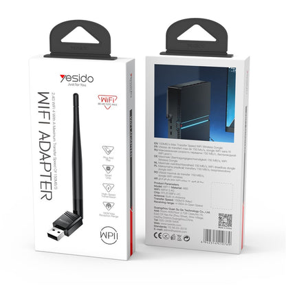 Adaptateur sans fil Yesido WP11, 150Mbps, Noir