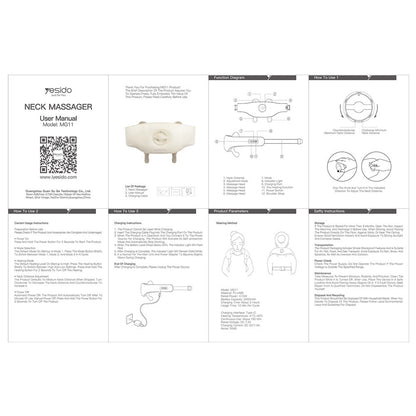 Appareil de massage pour le cou Yesido MG11, Beige