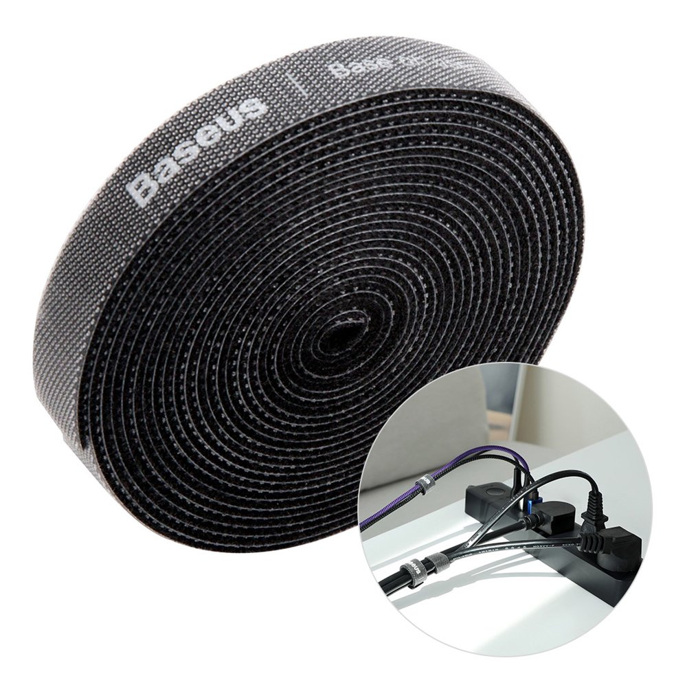 Kabelorganisator Baseus Circle, Velcro, 3m, Schwarz ACMGT-F01