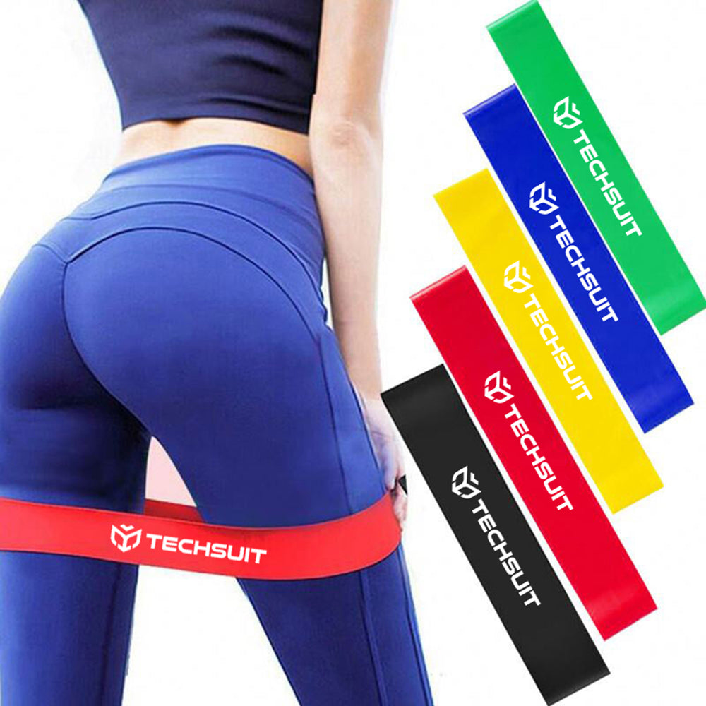 Bande Élastique Fitness Techsuit TS-01, Set de 5 pièces, Multicolore