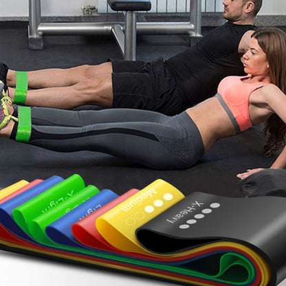 Bande Élastique Fitness Techsuit TS-01, Set de 5 pièces, Multicolore