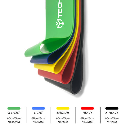 Bande Élastique Fitness Techsuit TS-01, Set de 5 pièces, Multicolore