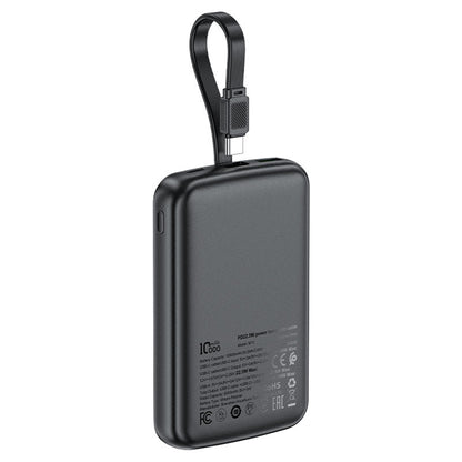 Externer Akku Acefast M13, 10000mAh, 22.5W, QC + PD, 1 x USB-A - 2 x USB-C, Schwarz.