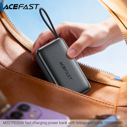 Batterie Externe Acefast M32, 10000mAh, 35W, PD, 2 x USB-C, Gris