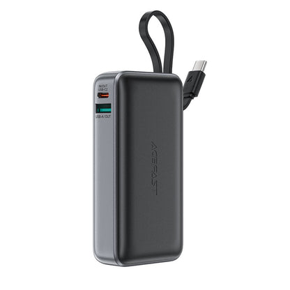 Externer Akku Acefast M7, 10000mAh, 30W, QC + PD, 1 x USB-A - 2 x USB-C, Schwarz
