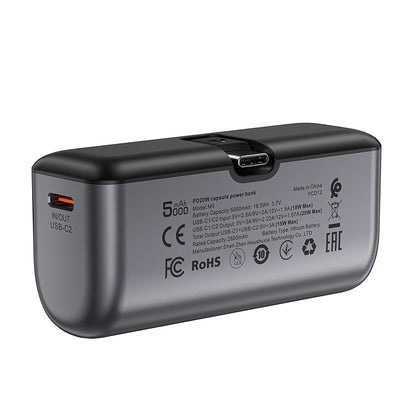 Acefast M9 Externe Batterie, 5000mAh, 20W, PD, 2 x USB-C, Schwarz