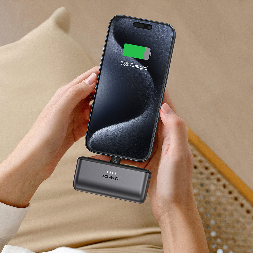 Acefast M9 Externe Batterie, 5000mAh, 20W, PD, 2 x USB-C, Schwarz