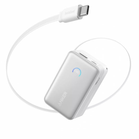 Batterie Externe Anker Nano, 10000mAh, 45W, QC + PD, 1 x USB-A - 1 x USB-C, Blanche A1638H21