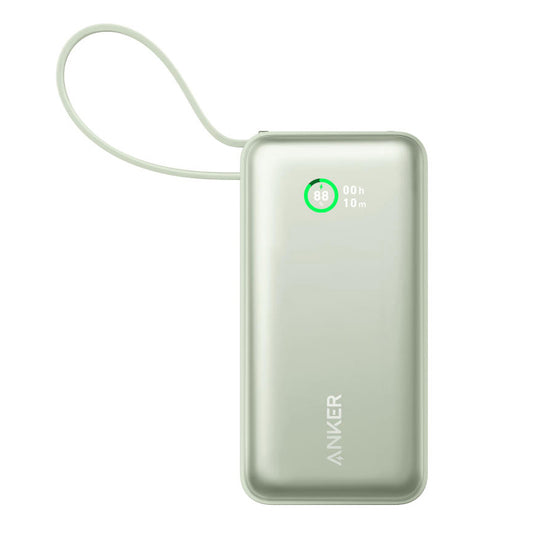 Anker Nano Externe Batterie, 10000mAh, 30W, QC + PD, 1 x USB-A - 2 x USB-C, Grün A1259G61