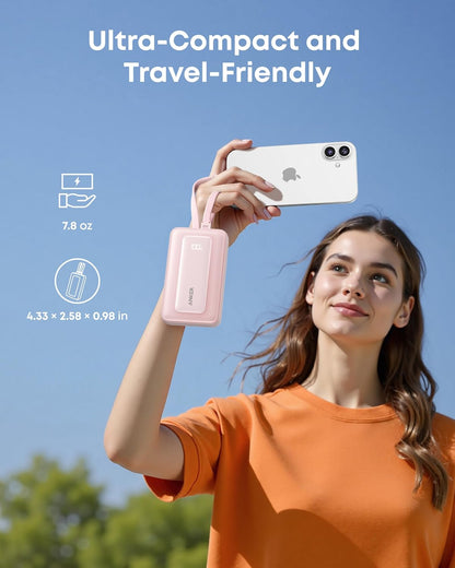 Anker Zolo External Battery, 10000mAh, 35W, QC + PD, 1 x USB-A - 2 x USB-C, Black A1680H12