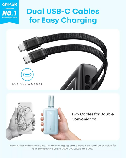 Batterie Externe Anker Zolo, 20000mAh, 45W, QC + PD, 1 x USB-A - 3 x USB-C, Noire A1681H12