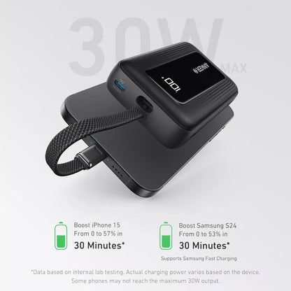 Batterie Externe Anker Zolo, 20000mAh, 30W, QC + PD, 1 x USB-A - 2 x USB-C, Noire, Reconditionnée A1689H11