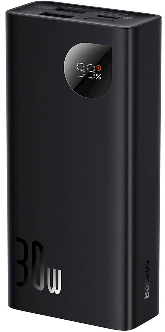 Externer Akku Baseus Adaman2, 10000mAh, 30W, QC + PD, 1 x USB-C - 2 x USB-A, Schwarz PPAD040101