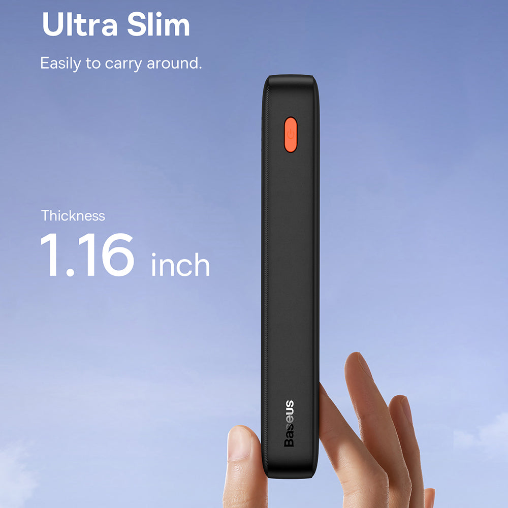 Externer Akku Baseus Airpow, 20000mAh, 20W, QC + PD, 1 x USB-A - 1 x USB-C, Schwarz P10022804113-00